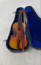 Load image into Gallery viewer, Brown Black Solid Musical Instrument Wooden Miniature Violin With Hard Case

