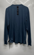Load image into Gallery viewer, Diesel Mens Blue Cotton Long Sleeve Crew Neck T-Laces T-Shirt Size Small

