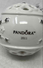 Load image into Gallery viewer, Pandora 2011 White Ceramic Unforgettable Moments Christmas Ornament Snowball
