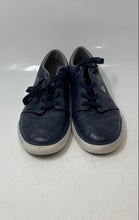 Load image into Gallery viewer, Lacoste Mens Bayliss Blue Leather Low Top Lace-Up Sneaker Shoes Size 9
