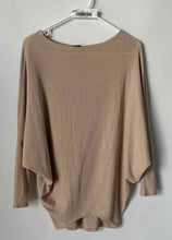 Load image into Gallery viewer, Express Womens Brown Stretch Long Sleeve Boat Neck Pullover Blouse Top Size S
