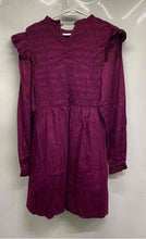 Load image into Gallery viewer, GAP Womens Purple Floral Cotton Lace Long Sleeve Shift Dress Size Small
