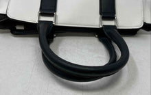 Load image into Gallery viewer, Steve Madden Womens White Black Leather Detachable Crossbody Strap Satchel Bag
