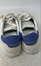 Load image into Gallery viewer, Greats Womens Brooklyn White Blue Leather Lace-Up Low Top Sneaker Shoes Size 8
