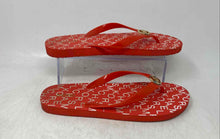 Load image into Gallery viewer, Michael Kors Womens Orange White Slip-On Flip-Flop Sandals Size 10M
