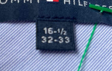 Load image into Gallery viewer, Tommy Hilfiger Mens White Printed Long Sleeve Button Front Dress Shirt Size 16.5
