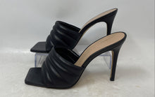 Load image into Gallery viewer, Aldo Womens Gennia Black Leather Backless High Heel Slide Sandals Size 9
