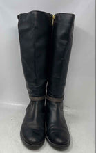 Load image into Gallery viewer, Michael Kors Womens Finley Black Brown Leather Tall Riding Boots Size 7.5M
