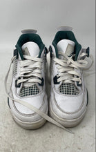 Load image into Gallery viewer, Nike Boys Air Jordan 4 FQ8213-103 White Green Lace-Up Sneakers Shoes Size 5.5Y
