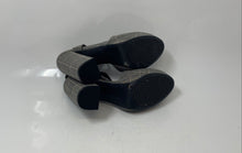 Load image into Gallery viewer, Gianni Bini Womens Black Gray Plaid Print Ankle Strap High Platform Heels Sz 6M
