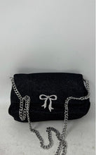 Load image into Gallery viewer, Victoria's Secret Womens Black Rhinestone Bow Convertible Mini Crossbody Bag
