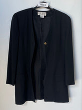Load image into Gallery viewer, Jones New York Womens Black Long Sleeve One-Button Blazer Size 12

