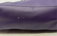 Load image into Gallery viewer, Guess Womens Nikki Purple Leather Chain Strap Inner Zip Pocket Tote Purse
