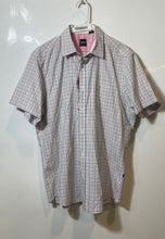 Load image into Gallery viewer, Hugo Boss Mens Multicolor Plaid Regular Fit Short Sleeve Button-Up Shirt Size L
