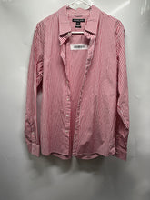 Load image into Gallery viewer, Michael Kors Mens Red White Long Sleeve Button-Up Shirt Size Large
