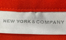 Load image into Gallery viewer, New York &amp; Company Womens Orange V-Neck Collared 3/4 Sleeve Blouse Top M W/Tag
