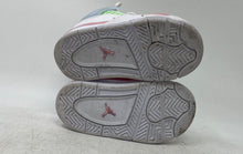 Load image into Gallery viewer, Nike Kids Air Jordan 4 Retro IB7070-100 White Lace-Up Sneaker Shoes Size 7C

