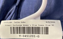 Load image into Gallery viewer, Armani Exchange Womens Blue Scoop Neck Sleeveless Tank Dress Size XS
