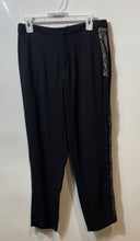 Load image into Gallery viewer, Pinko Womens Black Flat Front High-Rise Lace Trim Straight Leg Trousers Pants 6
