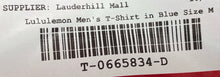 Load image into Gallery viewer, Lululemon Mens License To Train Blue Short Sleeve Activewear T-Shirt Size Medium
