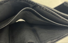 Load image into Gallery viewer, Coach Womens Black Signature Print ID Window Card Holder Bifold Wallet
