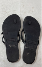 Load image into Gallery viewer, Mini Melissa Girls Black Harmonic Stars Slip-On Flip Flop Sandals Size 13
