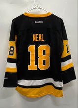 Load image into Gallery viewer, Reebok Boys Black Yellow Pittsburgh Penguins James Neal #18 NHL Jersey Size XL
