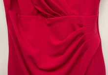 Load image into Gallery viewer, Guess Womens Red Pleated Surplice Neck Back-Zip Slit Sheath Dress Size 10
