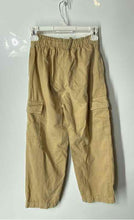Load image into Gallery viewer, Zara Kids Khaki Flat Front Pockets Drawstring Straight Leg Cargo Pants Sz 11-12
