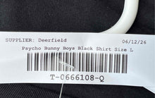 Load image into Gallery viewer, Psycho Bunny Boys Black Skull Print Cotton Short Sleeve T-Shirt Size 14-16/L

