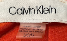 Load image into Gallery viewer, Calvin Klein Womens Orange Sleeveless V-Neck Wide Strap Pullover Blouse Top Sz L
