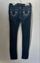 Load image into Gallery viewer, True Religion Womens Blue Denim Dark Wash Pockets Skinny Leg Jeans Size 27
