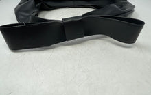 Load image into Gallery viewer, Victoria's Secret Womens Black Faux Leather Slouchy Bow Magnetic Large Hobo Bag
