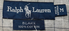 Load image into Gallery viewer, Ralph Lauren Mens Gray Check Print Blake Cotton Button-Up Shirt Size Medium
