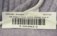 Load image into Gallery viewer, H&amp;M Womens Lilac Purple Long Sleeve Knitted Cardigan Sweater Size Medium
