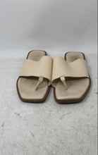 Load image into Gallery viewer, Franco Sarto Womens Merci Beige Leather Slip-On Flat Slide Sandals Size 5.5
