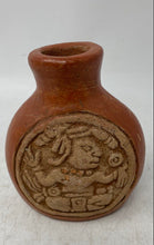 Load image into Gallery viewer, Brown Engraved Small Clay Pot Is A Craft Piece Inspired By The Mayan Culture
