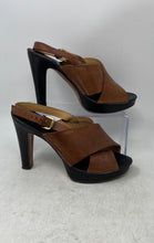 Load image into Gallery viewer, L'Autre Chose Womens Brown Leather Criss-Cross Buckle Platform Heels Size EUR 39
