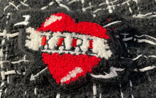 Load image into Gallery viewer, Karl Lagerfeld Paris Womens Black White Plaid Tweed Fringe Edge Rectangle Scarf
