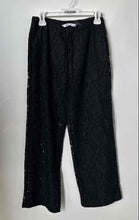 Load image into Gallery viewer, Zara Womens Black Flat Front Elastic Waistband Drawstring Trousers Pants Size M
