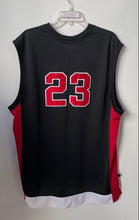 Load image into Gallery viewer, Jordan Mens Red Black Sleeveless V-Neck #23 Basketball Jersey Tank Top Size XXL
