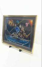 Load image into Gallery viewer, Wall Hanging Home Decor Framed Space Planet Scene Signed Art Painting
