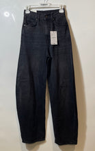Load image into Gallery viewer, Zara Womens Black Denim High Rise Balloon Wide-Leg Jeans Size EU 32 US 0 W/ Tag
