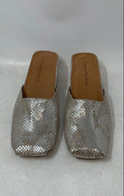 Load image into Gallery viewer, L'Amour Des Pieds Womens Winoc Silver Snakeskin Mini Mule Heels Size 9.5M

