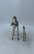 Load image into Gallery viewer, Lot Of 2 Pcs Decorative Collectible Giraffe Silver Tone Figurines

