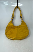 Load image into Gallery viewer, Puntotres Womens Yellow Leather Inner Pockets Adjustable Strap Shoulder Bag
