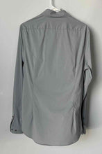 Load image into Gallery viewer, Express Mens Gray Long Sleeve Collared Extra Slim Dress Shirt Size Medium
