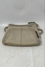Load image into Gallery viewer, Tignanello Womens Beige Leather Inner Pockets Shoulder Crossbody Purse
