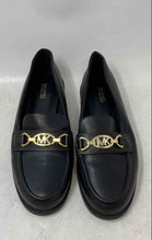 Load image into Gallery viewer, Michael Kors Womens Black Faux Leather Moc Toe Slip-On Loafer Shoes Size 7M
