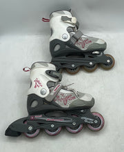 Load image into Gallery viewer, Bladerunner Unisex White Adjustable Ratchet Buckle Inline Skates Size 4-7
